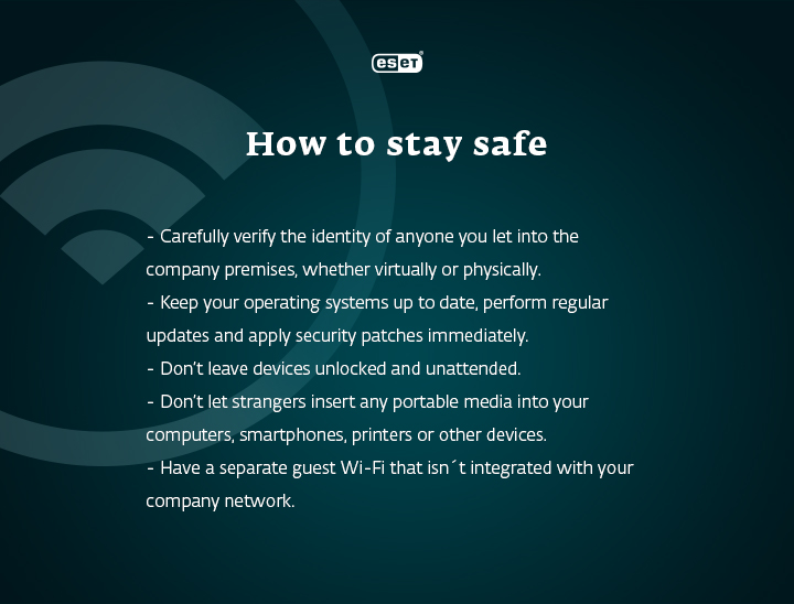 Infobox describing tips about how to stay safe 